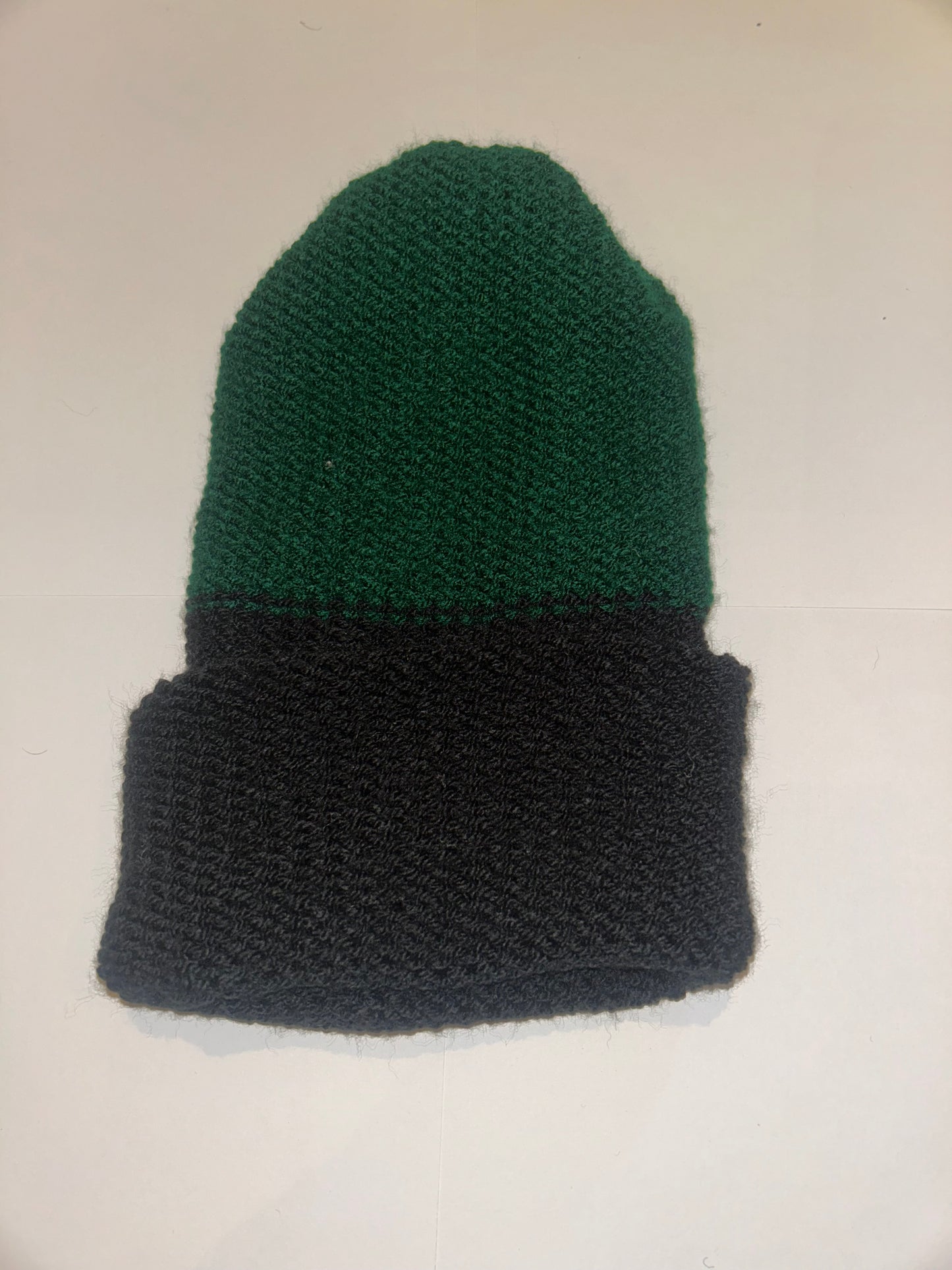 Signature Wooly Beanie original handmade reversible wool hat in dual tones.