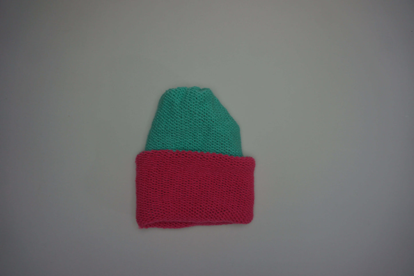 Aqua & Hot Pink Reversible Beanie