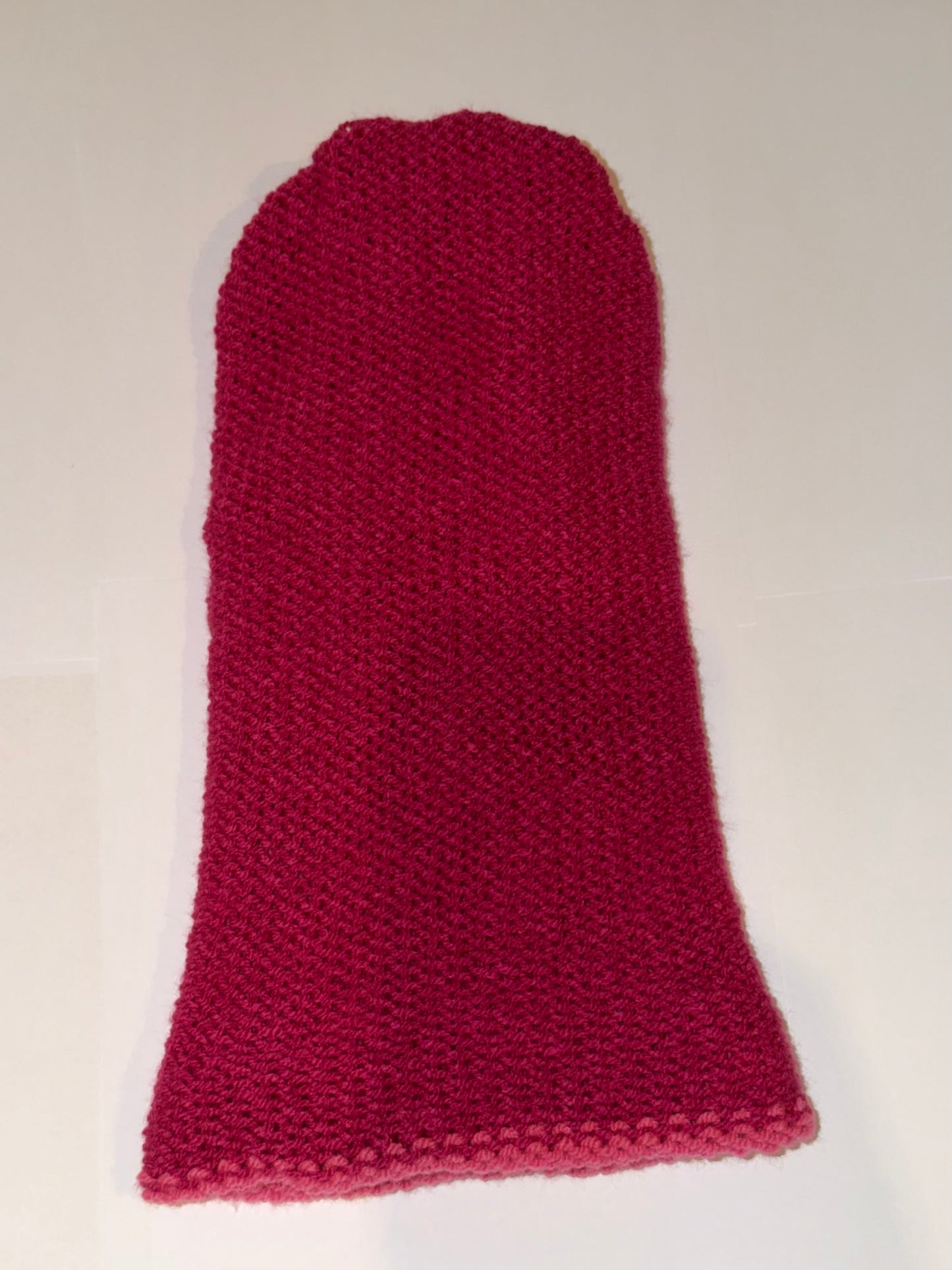 Handmade Reversible Wooly Beanie Hot Pink and Magenta dual-tone vibrant knit.