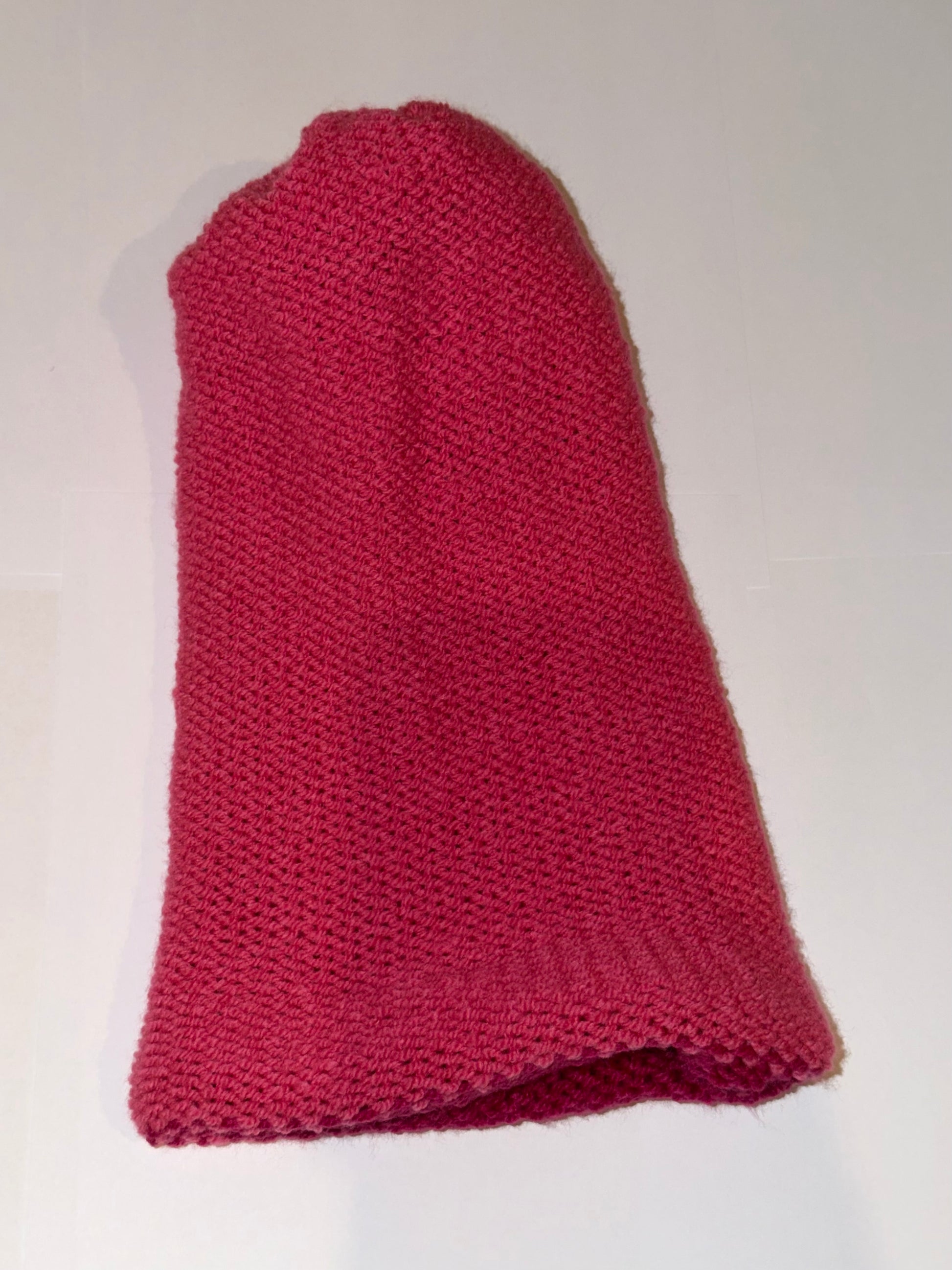 Handmade Reversible Wooly Beanie Hot Pink and Magenta dual-tone vibrant knit.