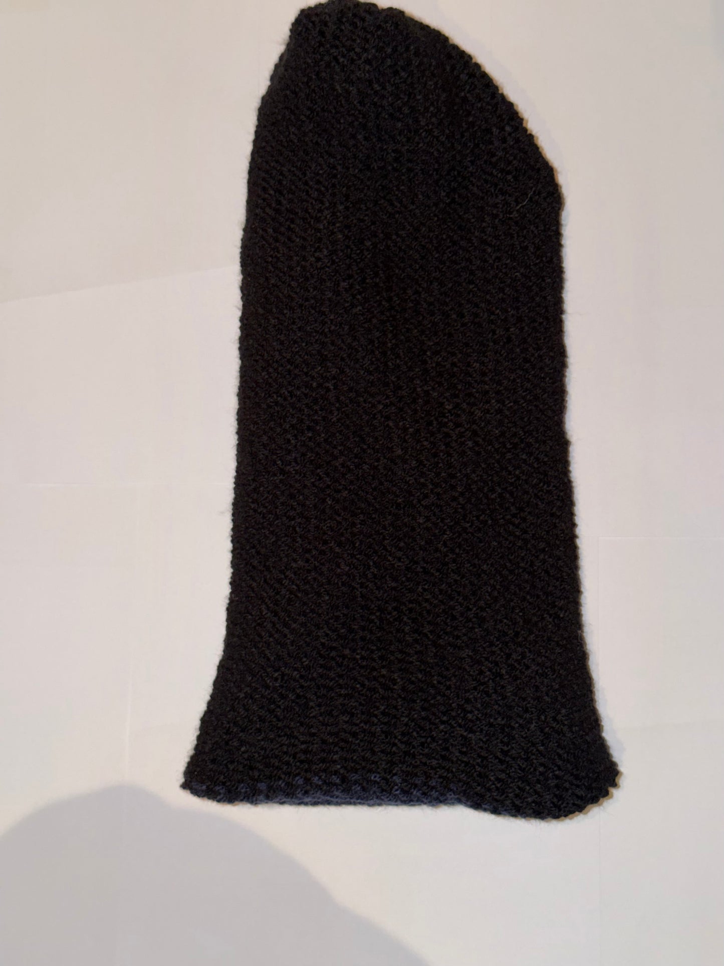 Handmade Reversible Wooly Beanie Navy and Black dual-tone dark knit.