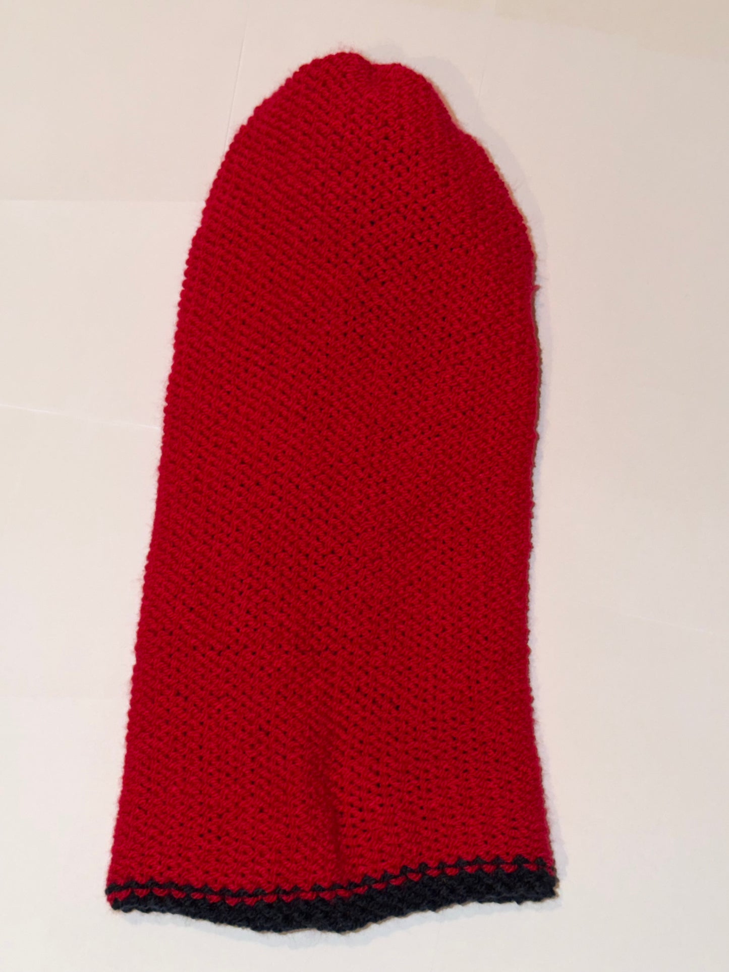 Handmade Reversible Wooly Beanie Navy and Red dual-tone classic knit hat.