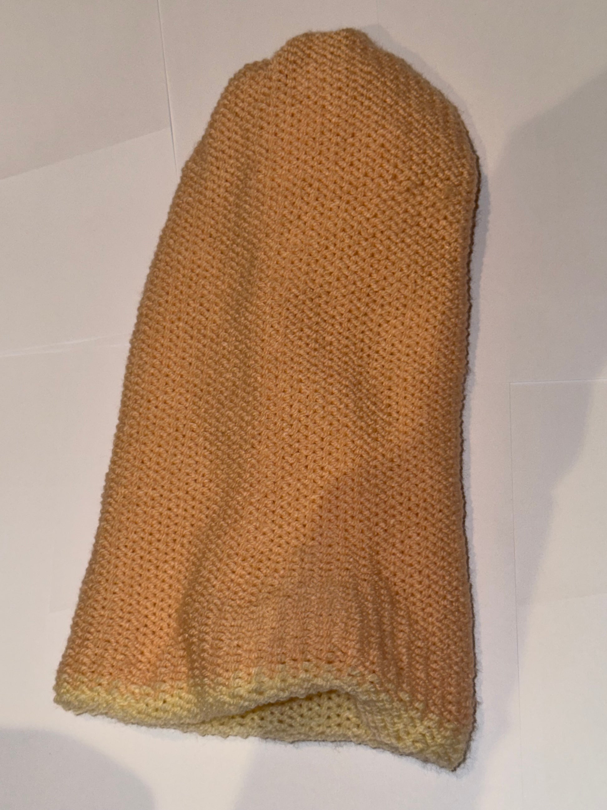 Handmade Reversible Wooly Beanie Cream and Cool Vanilla dual-tone minimalist knit hat.