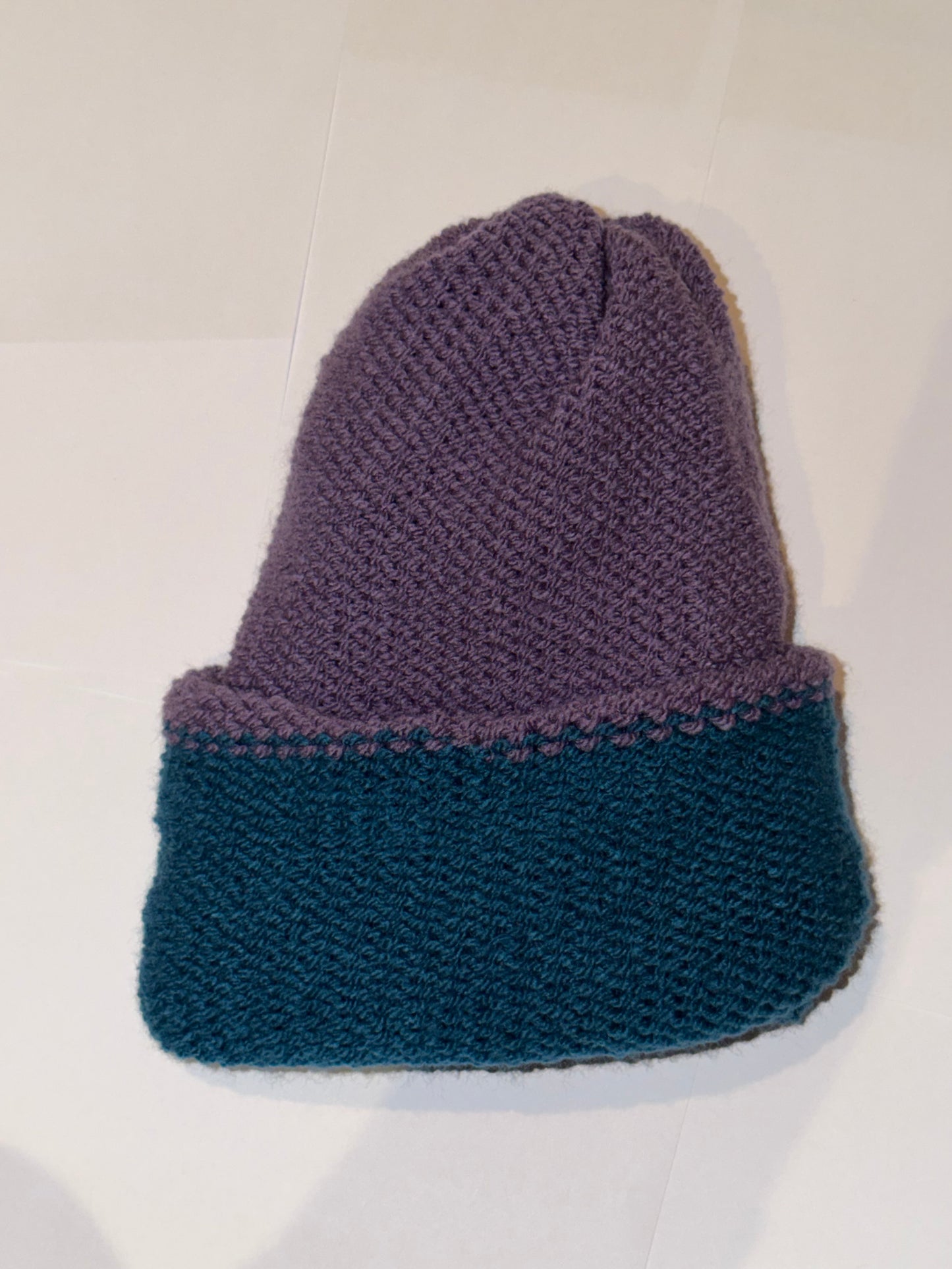 Dark Lilac & Petrol Reversible Beanie