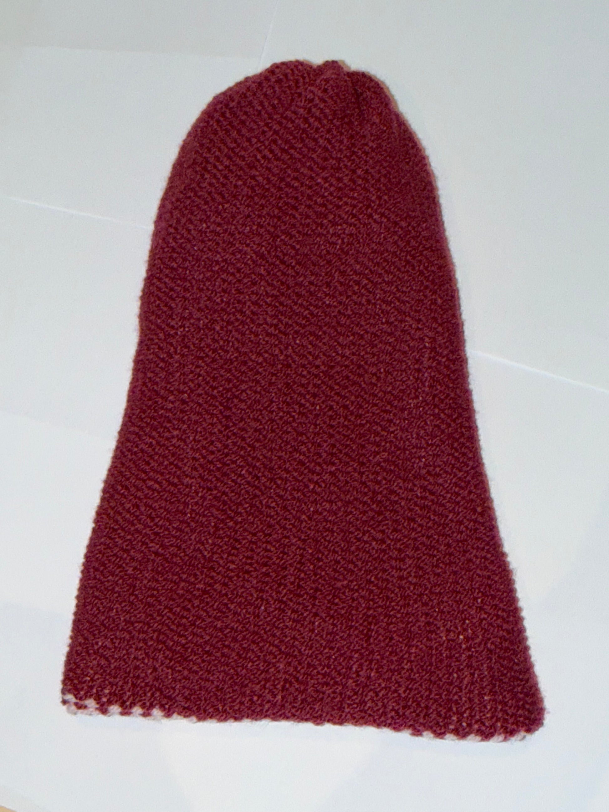 Handmade Reversible Wooly Beanie Plum and Light Pink dual-tone knit hat.